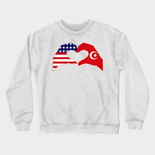 We Heart USA & Islam Patriot Flag Series Crewneck Sweatshirt